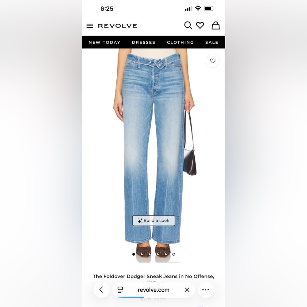 MOTHER Foldover Dodge Sneak Jean